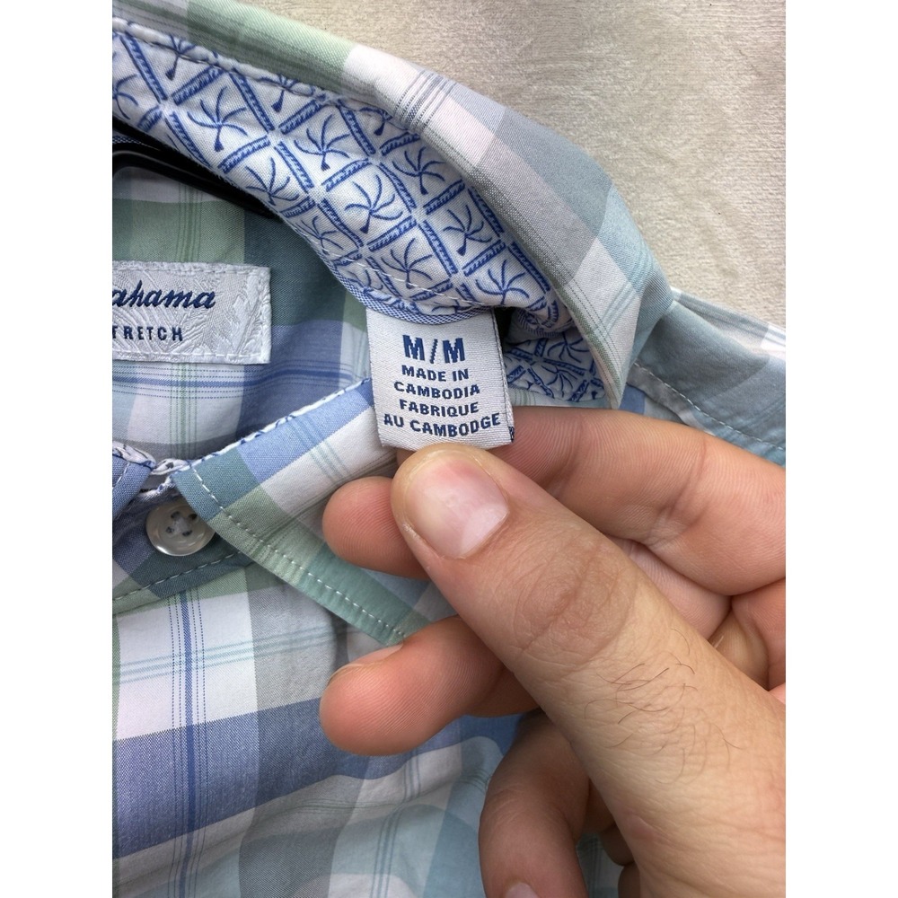 Tommy Bahama Sarasota Stretch Shirt Men M Multicolor Plaid Long Sleeve Button Up - Picture 7 of 9